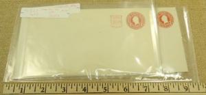 U537, 2c U.S. Postage Envelope qty 2