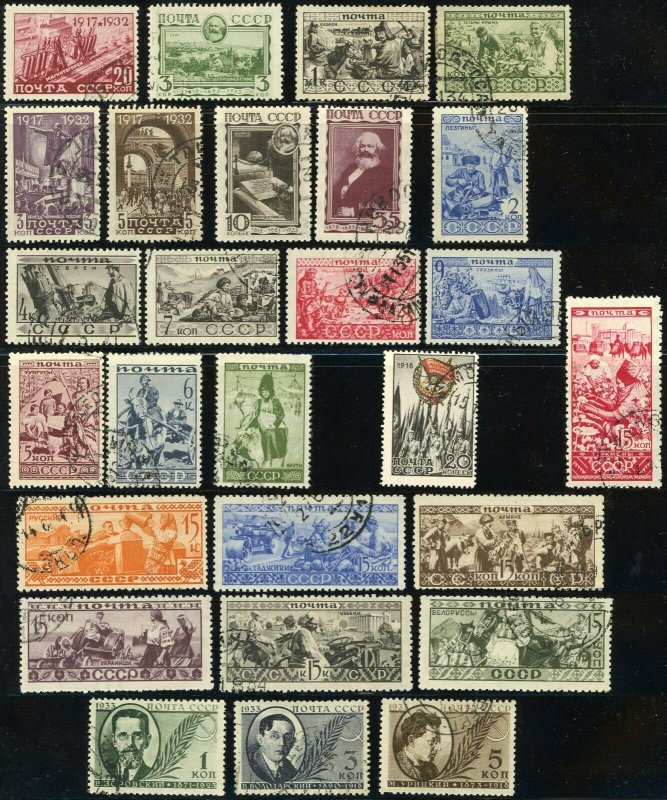 Russia USSR Postage Stamp Collection Used CTO