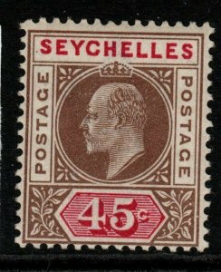 SEYCHELLES SG53 1903 45c BROWN & CARMINE MTD MINT