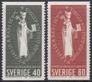 Sweden #645-46 singles F-VF Mint NH ** Archbishop Stephen