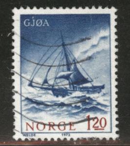 Norway Scott 598 used 1972 ship stamp