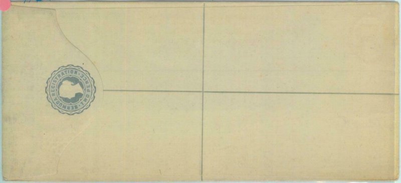 83784 - BERMUDA - Postal History - REGISTERED STATIONERY COVER  H  & Gage #  1