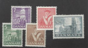 Denmark SC#252-256 Mint F-VF SCV$33.50...Worth a Close Look!