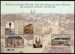 HERRICKSTAMP NEW ISSUES BELGIUM Marketplaces in Eupen Sheetlet