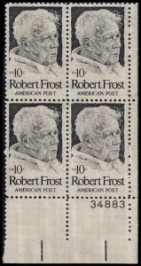 US #1526 ROBERT FROST MNH LR PLATE BLOCK #34883