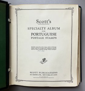 Portugal & Colonies Used Scott Stamp Album (1840-1975), NO STAMPS