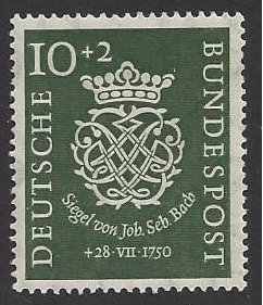 Germany #B314 MNH single, Seal of Johann Sebastian Bach, issued 1950