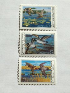 Russia – 1990 – Set of 3 “Duck” Stamps – SC# 5906-08 - MNH