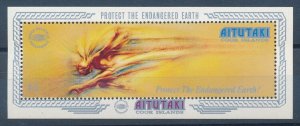 [116596] Aitutaki 1990 Protect the endangered Earth Souvenir Sheet MNH