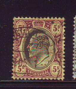 Transvaal Sc264 1902 5 shilling Edward VII stamp used