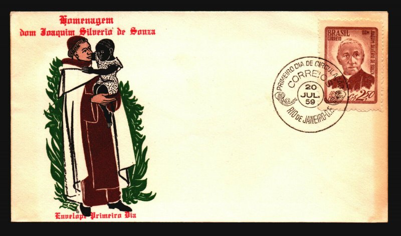 Brazil 1959 De Souza FDC / Painted Cachet / UA - L3606