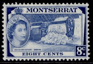 MONTSERRAT QEII SG143, 8c deep bright blue, M MINT.