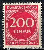 Germany; 1923: Sc. # 230: Mint Gumless Single Stamp