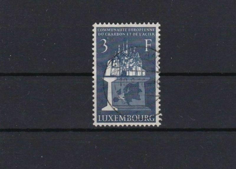 LUXEMBOURG EUROPEAN COAL & STEEL USED 3F BLUE STAMP CAT £38   REF 4901