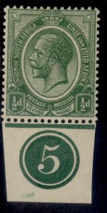 SOUTH AFRICA GV SG3, ½d green, M MINT. CONTROL