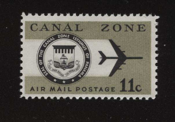 Canal Zone  Sc # C49  11c  Seal & Jet plane   MNH   SCV  $ .35