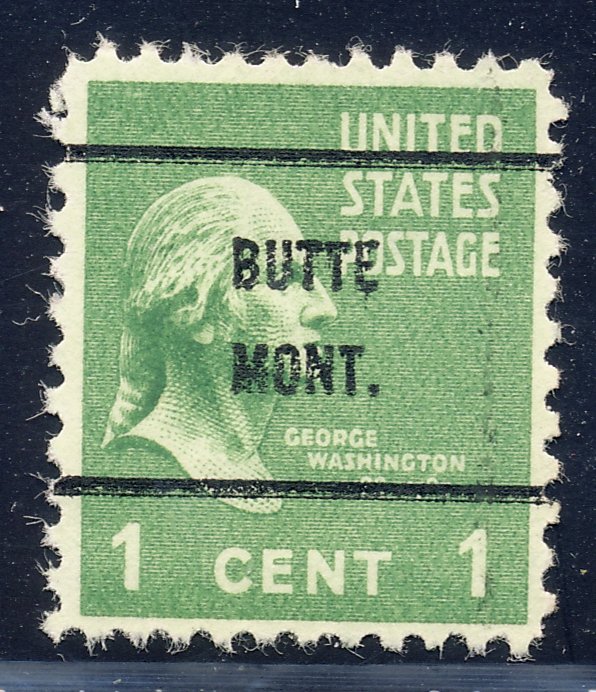 Butte MT, 804-61 Bureau Precancel, 1¢ Washington