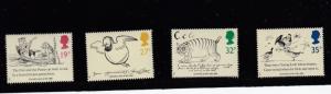 1988 GB EDWARD LEAR DEATH CENTENARY SET OF 4 MNH SG1405-SG1408