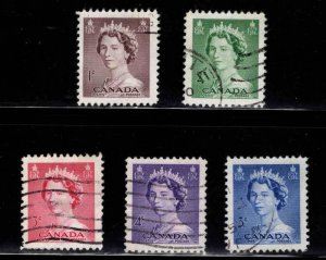 Canada Scott 325-329 Used stamp set