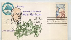 1202 5c SAM RAYBURN - Overseas Mailers cachet