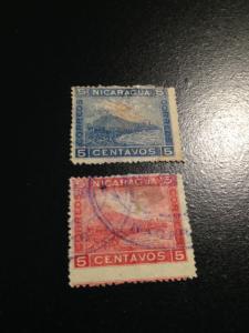 Nicaragua sc 159-160 u w/o imprint