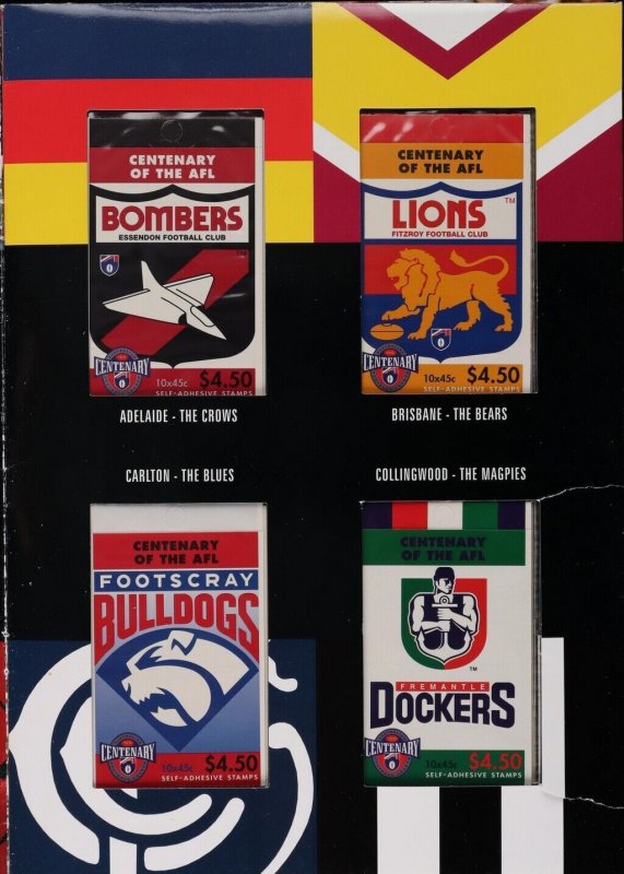 AUSTRALIA 1996 AFL Centenary set booklets PO folder. SG SB92/108. ACSC cat $144.