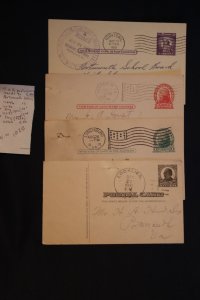 4 different US postal cards (#1020)