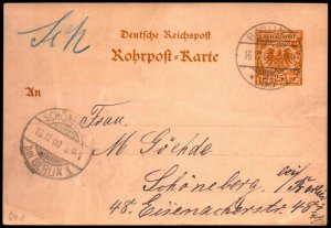 Berlin 1900 Pneumatic Cancel Card #1 & 53 - L36230