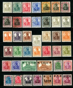 Germany #52 / #136 1900-1921 Assorted Germania Issues with Surcharges Most MH