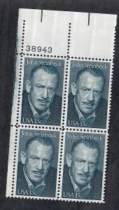 1773 John Steinbeck MNH Plate Block UL