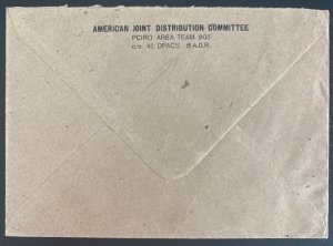1948 England Displaced Person assembly Camp 45 Airmail Cover To New York Usa