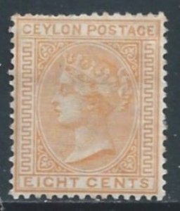 Ceylon #92 MH 8c Queen Victoria