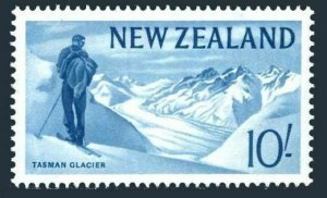 New Zealand 351,MNH.Michel 411. Definitive 1960. Mount Cook, skier.