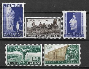 COLLECTION LOT #474 ITALY 5 STAMPS 1951+ CV=$20