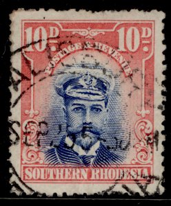 SOUTHERN RHODESIA GV SG9, 10d blue & rose, USED. Cat £65.