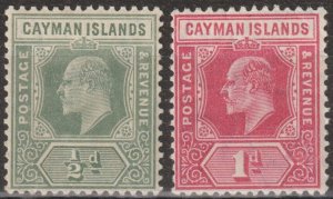 EDSROOM-17033 Cayman Islands 21-22 H 1907-9 Edward VII CV$7.35