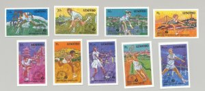 Lesotho #675-683 Tennis 9v Imperf Proofs