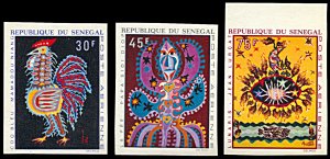 Senegal C81-C83, MNH imperf., Tapestries