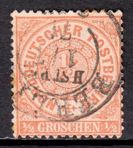 North German Confederation - Scott #15 - Used - Thinning, toning - SCV $2.75