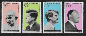 GABON  C78-C81 MNH  GANDHI, KENNEDY