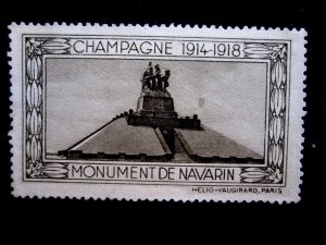 FRANCE - WWI MONUMENT POSTER STAMP - MONUMENT DE NAVARIN