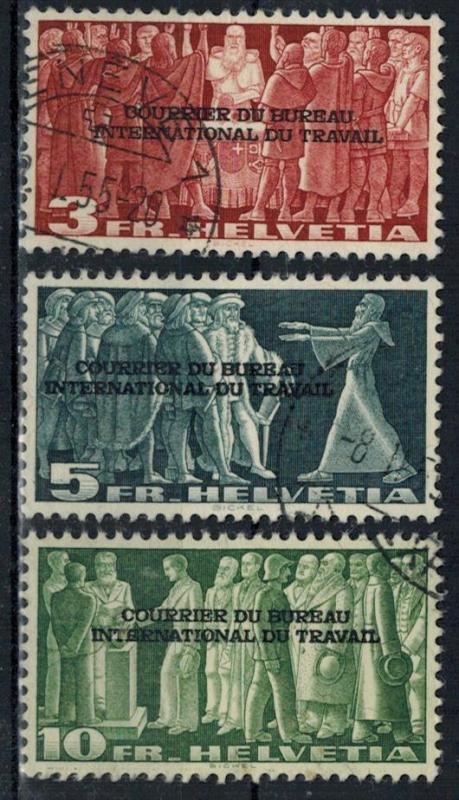 Switzerland - International Labor Bureau - Scott 3O80-3O82