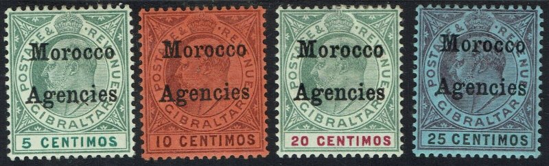 MOROCCO AGENCIES 1903 KEVII 5C - 25C WMK CROWN CA  