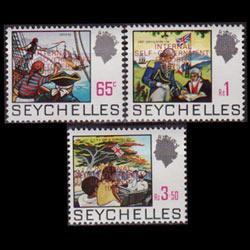 SEYCHELLES 1975 - Scott# 328-30 Self-Gov. 65c-3.5r NH