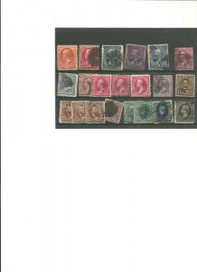 United Stated Used Lot of 21 19th Century