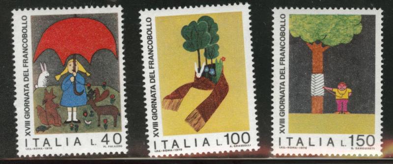 Italy Scott 1240-42 MNH** 1976 childrens drawing set