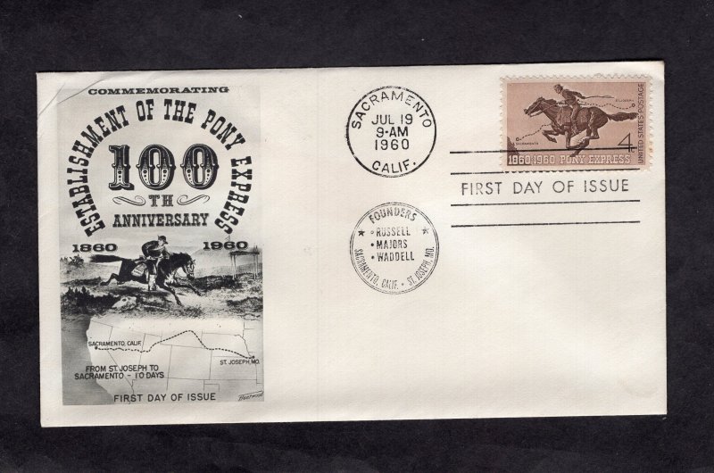 1154 Pony Express, FDC Fleetwood