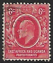 British East Africa Uganda # 33 - King Edward VII - used -   {BRN5]