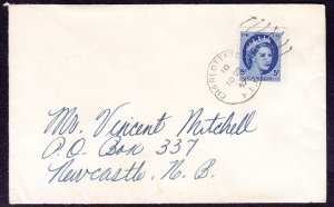 Canada - 1954 - Scott #341 - used on cover - CHARLOTTETOWN P.E.I. pmk