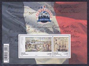 St. Pierre & Miquelon 1035 MNH 2016 MNH French Rule Resettlement Sheet of 2